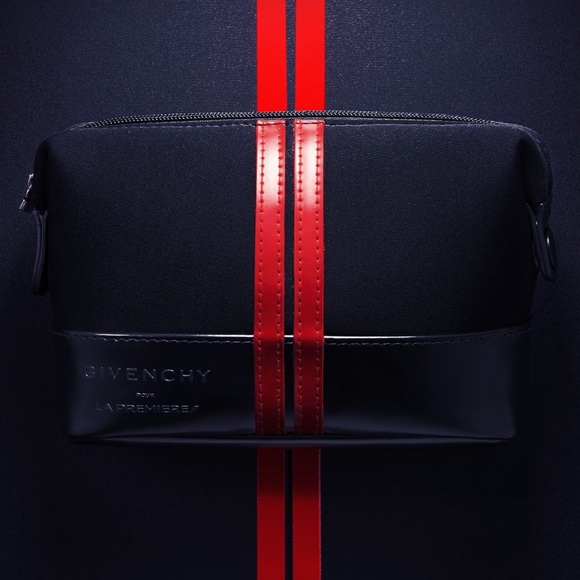Givenchy Air France's La Première bag cosmetic pouch amenity black red Rare - Picture 2 of 15